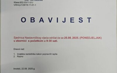 Sjednica Nastavničkog vijeća